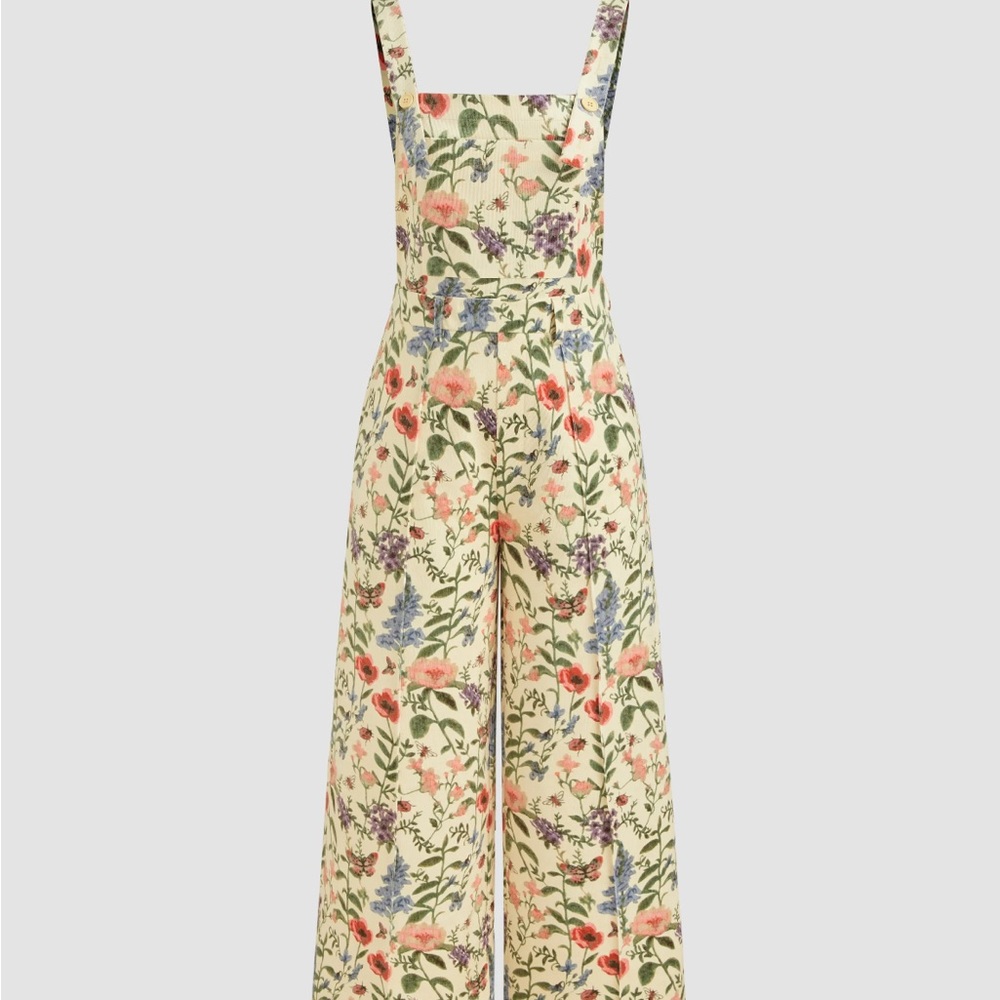 Cider Cream Floral Wide-Leg Jumpsuit
